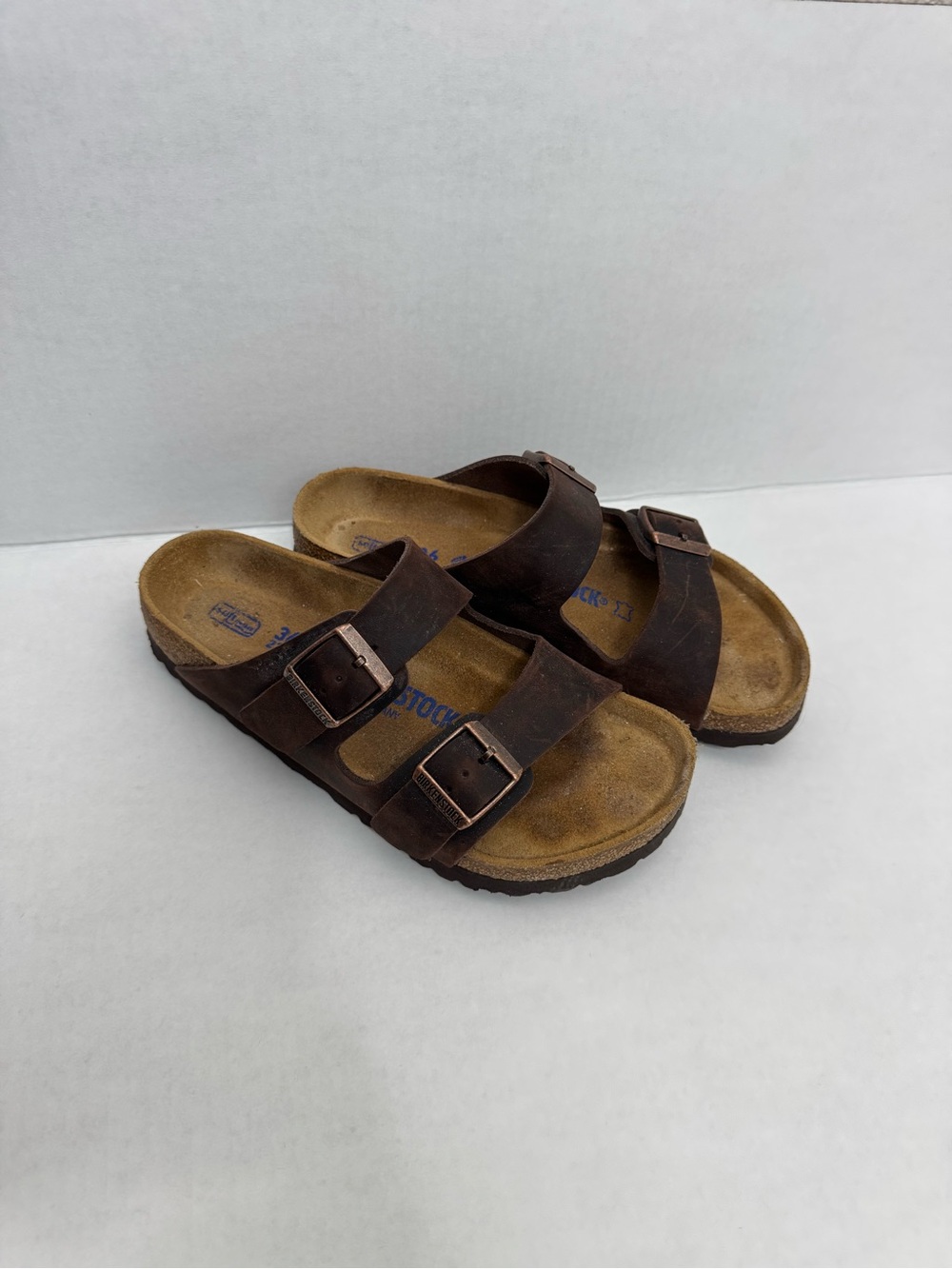 Birkenstock Arizona Brown Double-Strap Sandals with Buckles